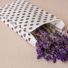 BontaBag 1 kg-os papírtasak fekete pöttyös design mintával - 200 db